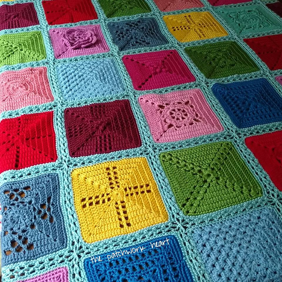 The Patchwork Heart The Crochet Patchwork Blanket - Patchwork Crochet Blanket Free Pattern