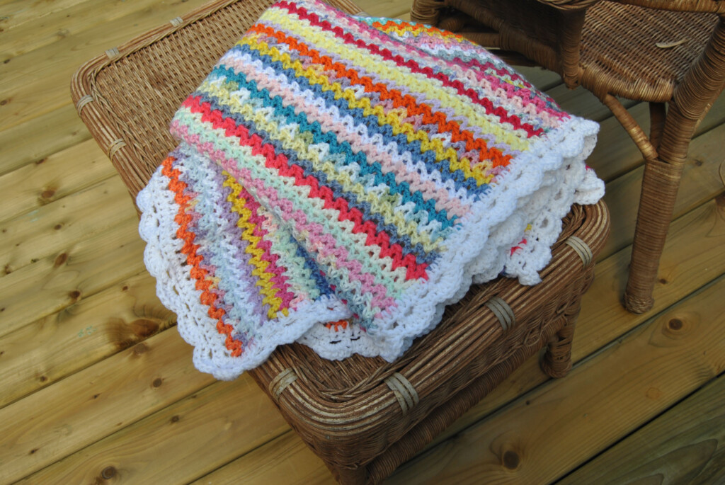 This Is Such A Pretty Afghan It Is Hand Made Crochet In 25 Different  - Multi Colored Crochet Blanket Patterns