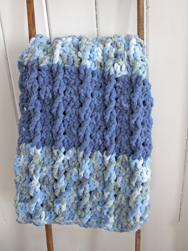 Twisted Lines Chunky Baby Blanket Pattern Easy Crochet Patterns - Easy Chunky Crochet Baby Blanket Pattern Free