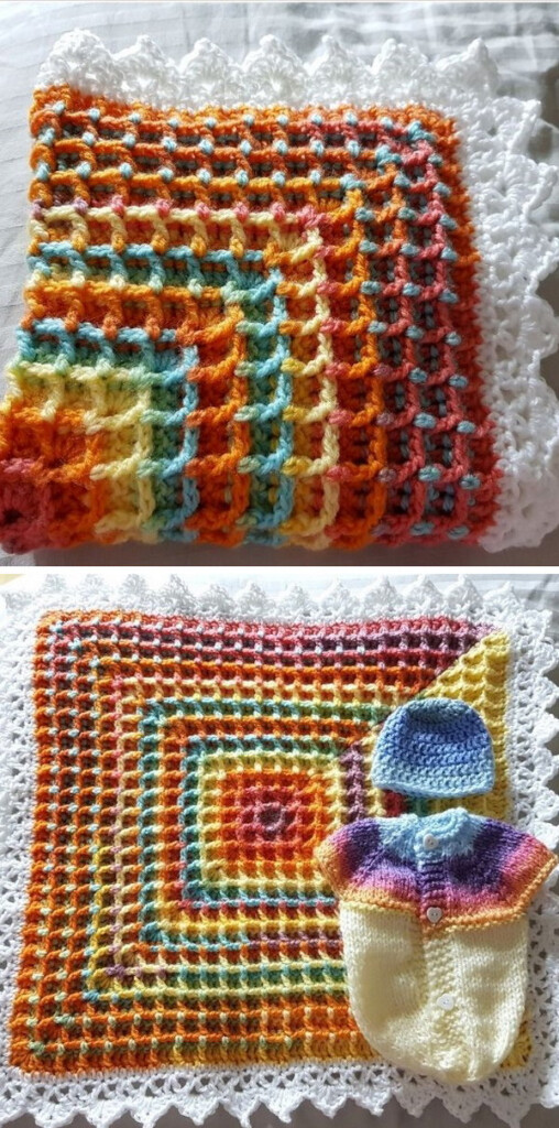 Waffle Weave Crochet Pattern - Waffle Weave Crochet Blanket Pattern