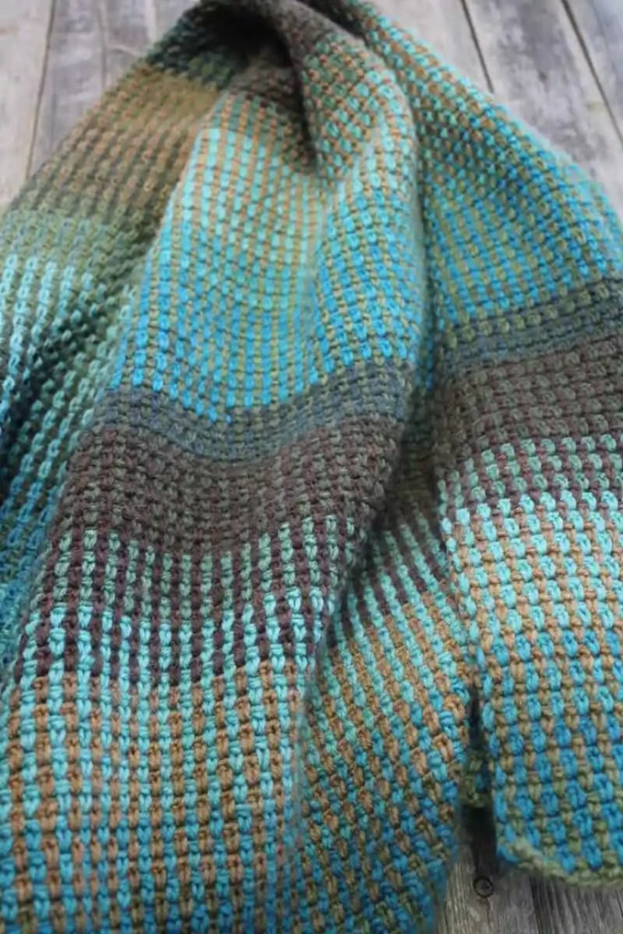 Woodland Linen Stitch Crochet Blanket Pattern A More Crafty Life  - Linen Stitch Crochet Blanket Pattern